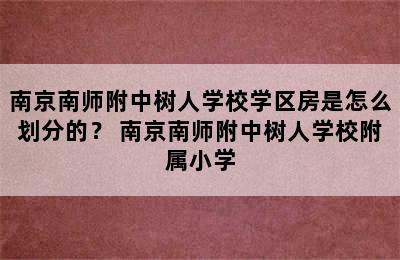 南京南师附中树人学校学区房是怎么划分的？ 南京南师附中树人学校附属小学